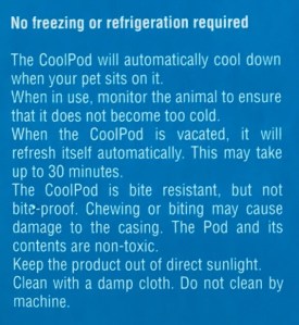 Snugglesafe CoolPod Instructions 