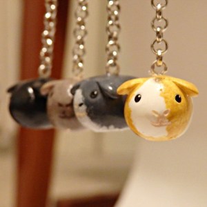 Handmade Guinea Pig Keychain 