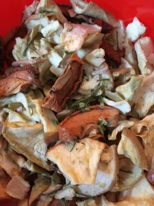 Apple (and parsley) snacks.